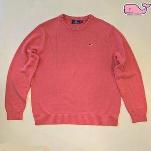 Vineyard Vines Men's Large Coral Crewneck 100% Cotton Sweater